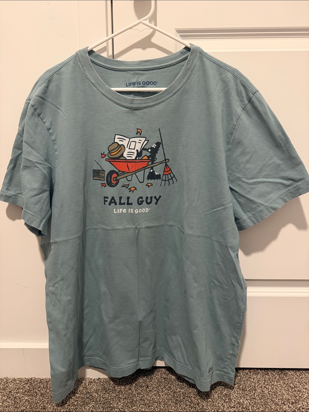 Life Is Good Seafoam 'Fall Guy' Short Sleeve Graphic Tee